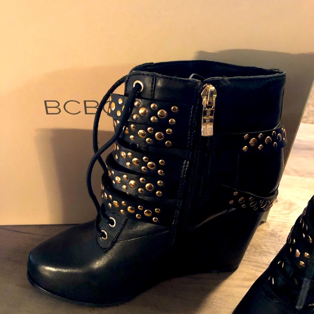 BCBGeneration black wedge bootie